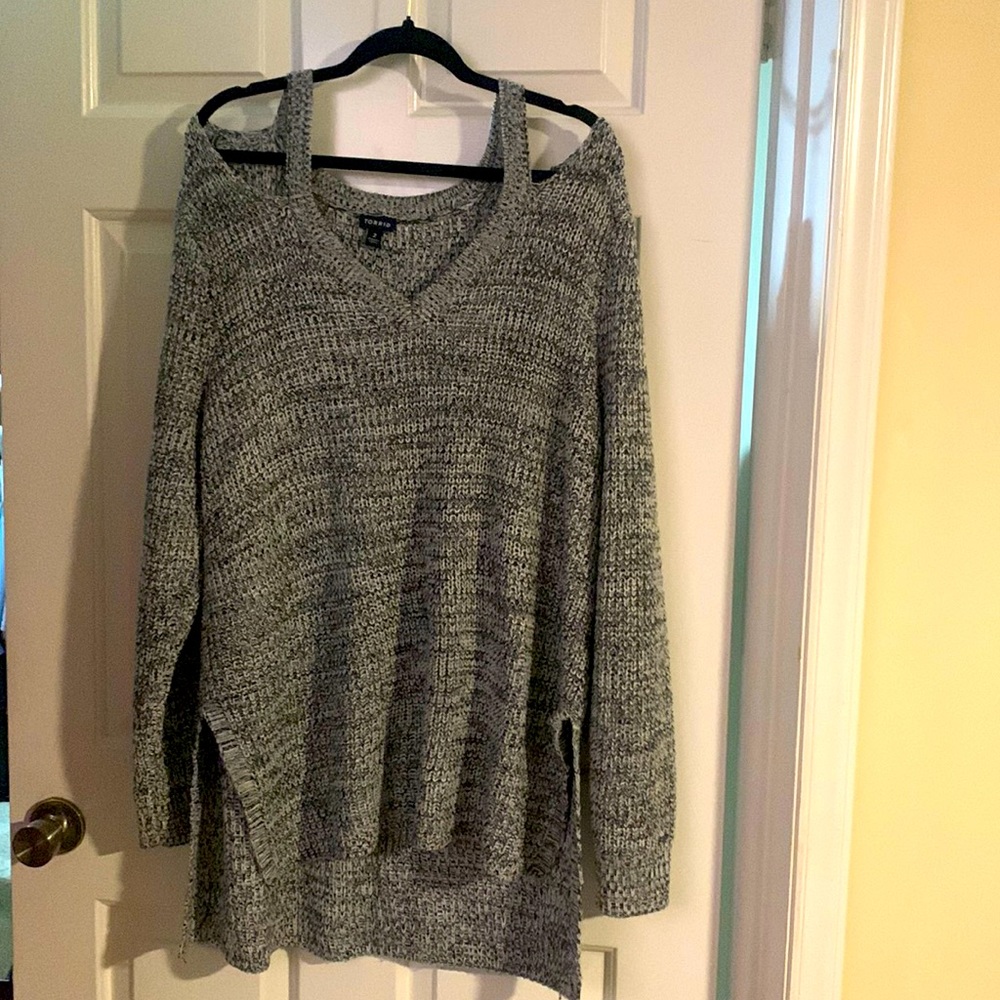 Cute Torrid sweater with cut outs!
